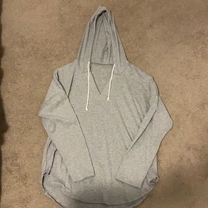 Grey sweatshirt with hood